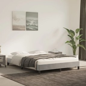 Giroletto Senza Materasso Grigio Chiaro 140x190 Cm Velluto /