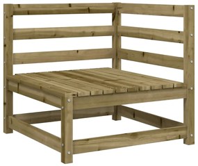 Set divani da giardino 2 pz in legno impregnato di pino