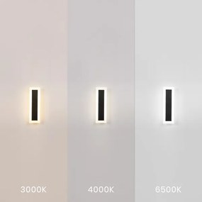 Applique da esterno LED WOW LED/10W/230V 3000/4000/6500K 30 cm IP54 nero
