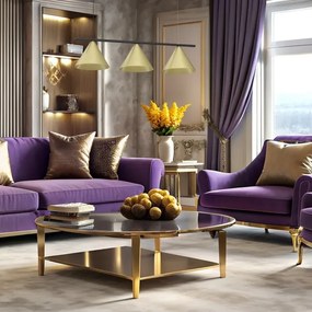 Lampadario a sospensione con cavo CAPITAL 3xGX53/15W/230V oro