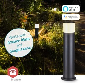 Nedis ZBLOP10RGBW - Lampada da esterno LED RGBW dimmerabile LED/10W/230V IP65 Wi-Fi Tuya nera