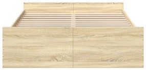 Giroletto cassetti rovere sonoma 120x200 cm legno multistrato