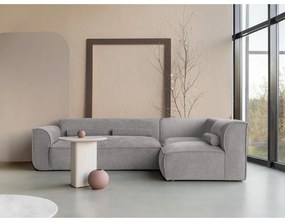 Divano angolare componibile in grigio chiaro (con penisola a destra) Flex Felix – Miuform