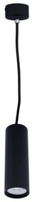 Lampadario a sospensione con filo KARADON 1xGU10/30W/230V 17 cm nero