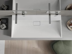 Mexen Ava lavabo da appoggio in conglomerato B/O 100 x 46 cm, bianco - 23011000