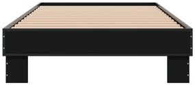 Giroletto nero 75x190 cm in legno multistrato e metallo