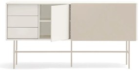 Cassettiera bassa beige/crema con ante scorrevoli 180x91 cm Nube - Teulat