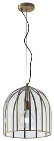 Lampadario Sospensione Chester Industrial Vintage Colore Ottone 60W