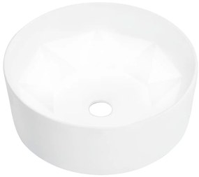 Lavandino 36x14 cm in Ceramica Bianco