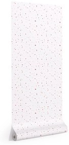 Kave Home - Carta da parati Nerta bianca on moivo a terrazzo terracotta e rosa 10x0,53m FSC MIX Credit