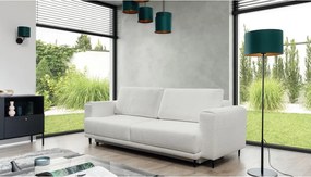 Divano color crema allungabile/con contenitore e rivestimento in bouclé 260 cm Dalia – ELTAP