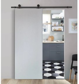 Porta scorrevole reversibile Renoir in mdf bianco, L 92.5 x H 211.5 cm, con binario Industrial
