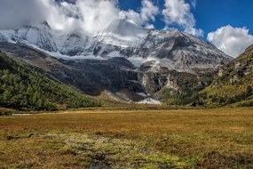 Carta da parati autoadesiva – Paesaggio montano maestoso
