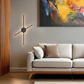 Brilagi - Applique a LED LUGO QUATTRO LED/16W/230V nero