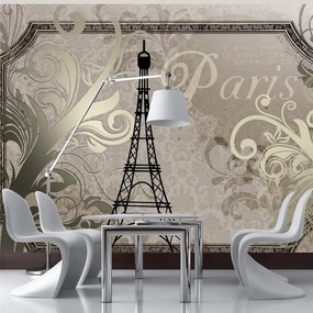 Fotomurale  Vintage Paris  color oro  Colore Beige, Dimensioni e Misure 200x140