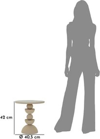 Tavolino rotondo con piano in vetro ø 40,5 cm Dune – Mauro Ferretti