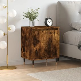Comodino Rovere Fumo 40x30x50 Cm İn Legno Multistrato /