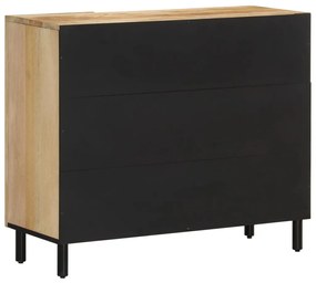 Credenza 90x33x75 cm in legno massello di mango