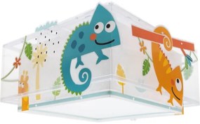 Dalber 63316 - Lampada da soffitto per bambini HAPPY JUNGLE 2xE27/15W/230V