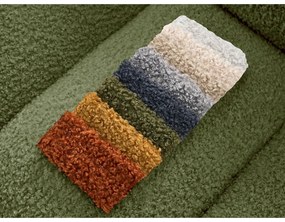 Divano verde con rivestimento in bouclé 232 cm Hippolyte – Bobochic Paris