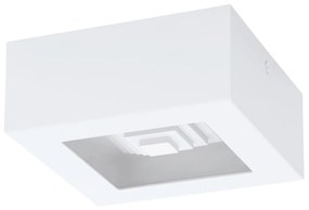 Plafoniera Moderna Ferreros Acciaio Bianco 1 Luce Led Integrato 6,3W