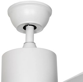 Ventilatore da soffitto bianco 137 cm con LED dimmerabile e telecomando - Tak