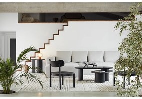 Tavolino nero in frassino 120x50 cm Nori - Teulat