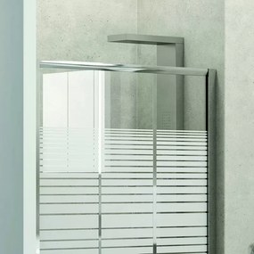 Porta doccia 105cm vetro serigrafato altezza 180cm KP3000 - KAMALU