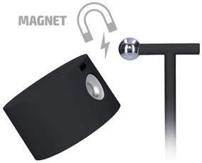 Solight WO68-B-LED Lampada ricaricabile dimmerabile 3in1 LED/4W/2000 mAh 3000/4000/6500K nero