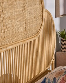 Kave Home - Testiera Lalita in rattan finitura naturale per letto da 160 cm
