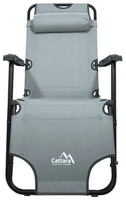 Sedia pieghevole regolabile grigio/nero