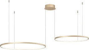 Lampada a sospensione a Led 160 cm SOEL 2 Luci in metallo verniciato ORO