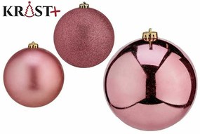 Set di palline di Natale Rosa PVC 10 cm (12 Unità)