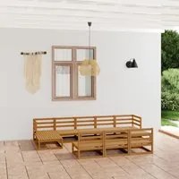 Set Divani da Giardino 10 pz in Legno Massello di Pino 3076097