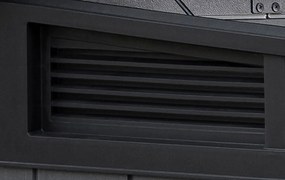 Armadio Porta Attrezzi o Bidoni Differenziata 2 Ante e Coperchio Keter Cortina Mega 190,5x109,3x132,5 cm in Evotech+ Grigio...