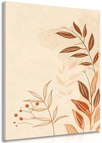 Stampa su tela – Foglie minimaliste Peach Fuzz