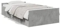 Giroletto Cassetti Grigio Cemento 90x200 cm Legno Multistrato 3280338