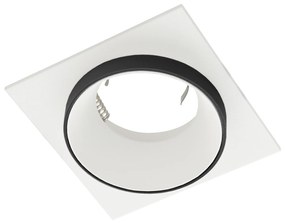 Faretto Ad Incasso Moderno Carosso Alluminio Bianco 1 Luce Gu10 35W Ip20