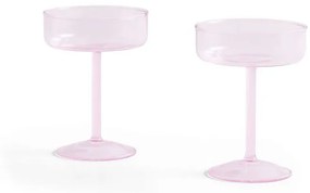 Tint Coupe Glass Set of 2 Pink - HAY