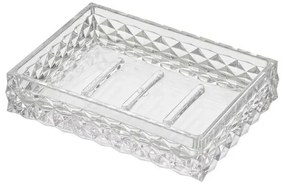 Porta Sapone Bianco Trasparente in Plastica