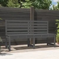 Panca da Giardino Grigia 157,5 cm in Legno Massello di Pino 824041