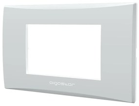 Placca 3 moduli 503 in plastica bianca compatibile anche con Vimar Plana