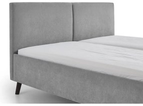 Letto matrimoniale imbottito grigio con rete inclusa 160x200 cm Piano – Meise Möbel