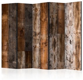 Paravento Legno antico II - texture di tavole di legno con delicati nodi