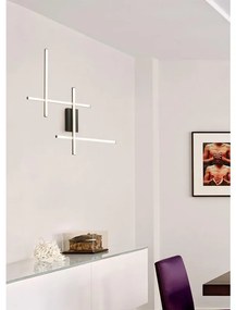 Applique design Hope LED nero, in metallo, 65x63 cm, 4 luci NOVECENTO