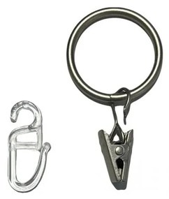 Anelli per tende in metallo/plastica con gancio in set da 10 - SP TREND