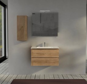 Mobile bagno sospeso 80 cm Rovere - Sofia