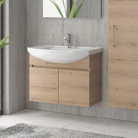 Mobile bagno 80 cm sospeso con 2 ante BN-80A - KAMALU