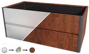 PRIMEYARD 200 x 100 x 77 cm Orto rialzato, acciaio corten, look ruggine - (GFPV00783)