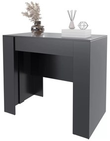 Tavolo Consolle Allungabile Oslo Plus Fino A 3 Metri, Tavolo 14 Posti Salvaspazio Multiposizione, Design Moderno Ed Elegante, Consolle per Casa E Ufficio, 78 x 51 x 90 cm, Colore Nero